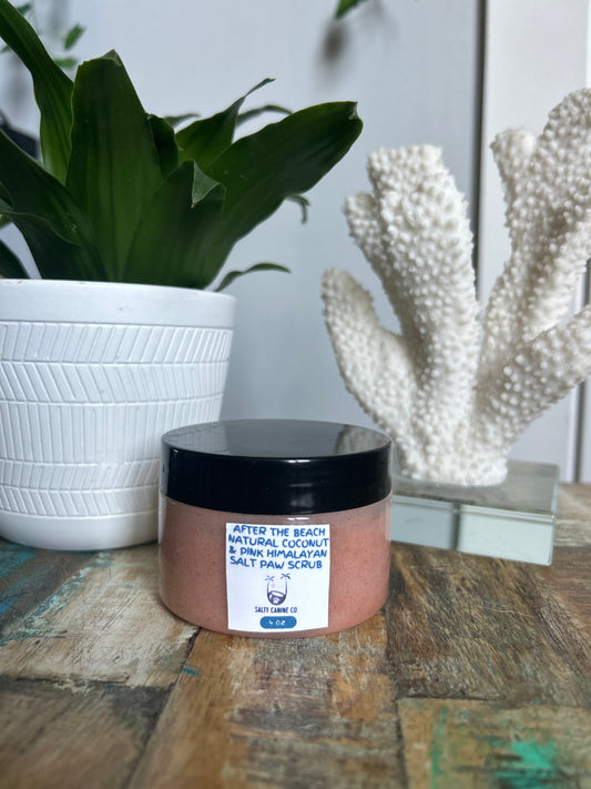 Salty Canine Company - After the beach paw scrub - pink Himalayan salt & coconut oil - natural - comfort - smooth - soft -repaired paws