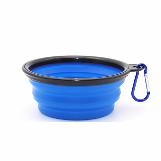 Portable Pop-Up Dog Water/Food Bowl with Clasp