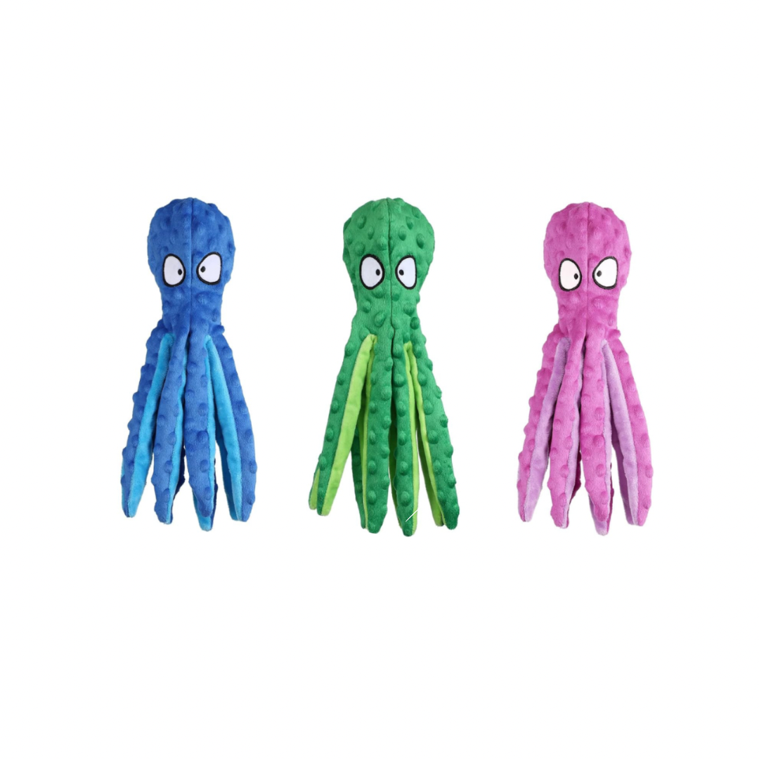 Crinkly & Squeaky Octopus Dog Toy